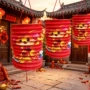 发光传统中秋节拉伸小灯笼