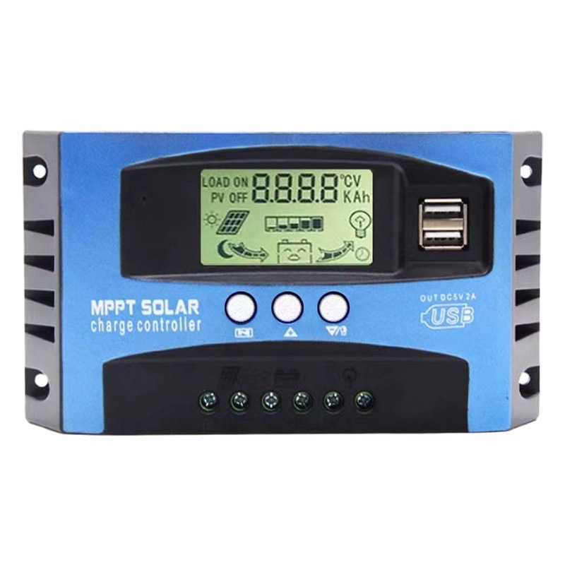Venta caliente transfronteriza MPPT regulador solar 12v24v30a LCD DC Jack controlador de carga y descarga solar