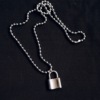 Lock, retro necklace suitable for men and women, fashionable accessory for beloved, chain for key bag , internet celebrity, simple and elegant design, European style