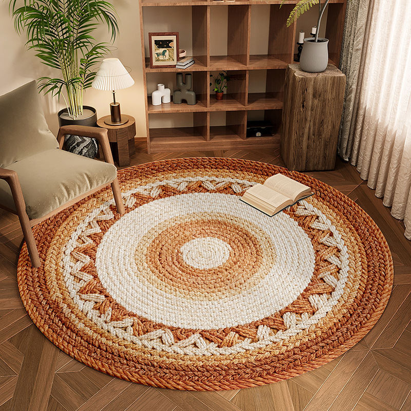 Alfombra redonda sala de estar simple viento superior silencioso dormitorio camerino tablero de tocador 2025 nueva alfombra de suelo