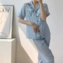 外穿短袖冰丝长裤家居服