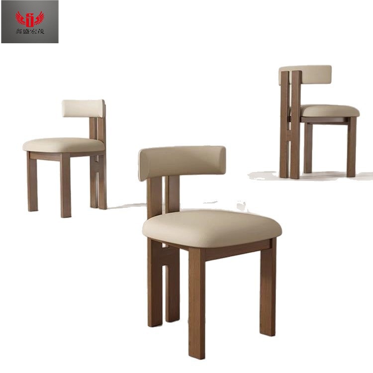 Sillas de campo nórdicas modernas retro francesas sillas de comedor con respaldo de madera maciza sillas de diseño sillas de maquillaje simples