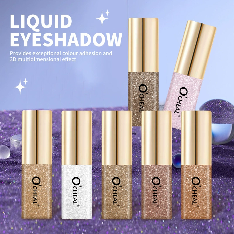 Small eyeshadow highlighter, 7 shimmering colors, 3.5 g compact tube