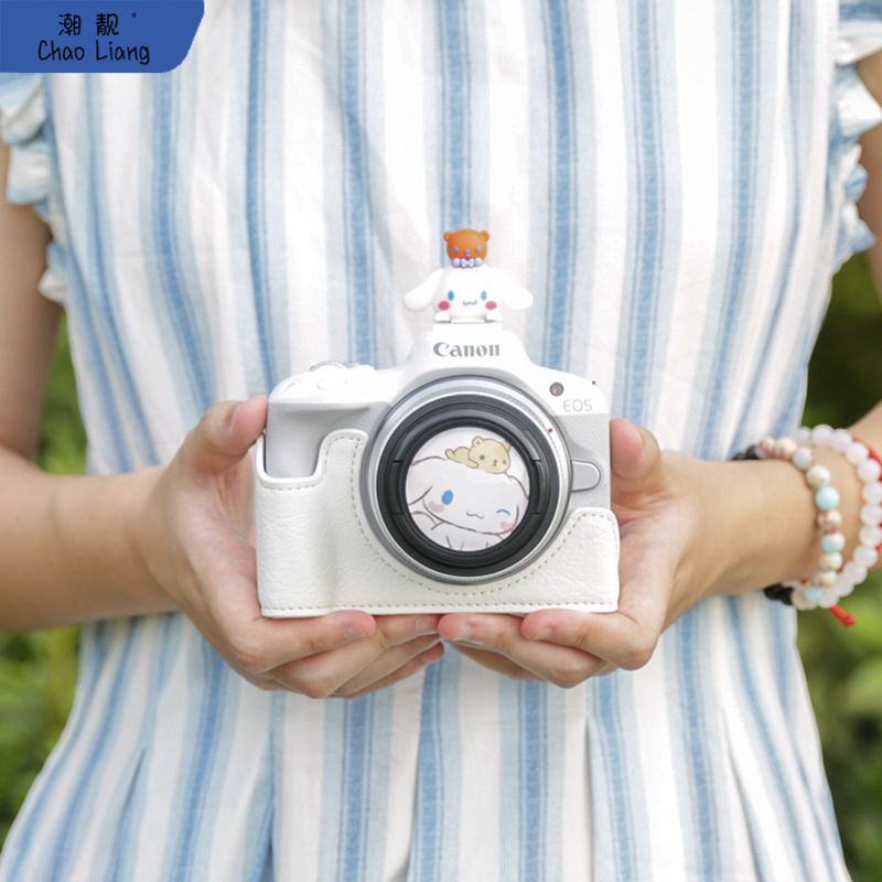 캐논 R50 보호 커버 R10200D 2 세대 R8RP 카메라 가방 마이크로 단일 쉘 액세서리 가죽 케이스 R5R6II 무료 배송