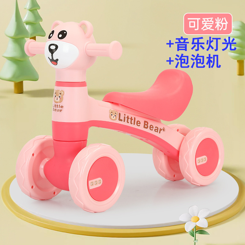 Patina para niños de 1 - 3 años de edad, patina para niños pequeños, patina anti-rollback, coche de equilibrio para bebés, luz de música