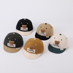 字母款2024春秋款嬰幼兒遮陽帽小寶寶軟沿帽子百搭嬰兒鴨舌帽批發