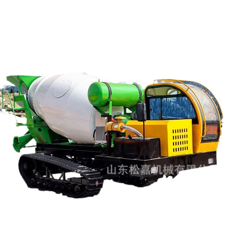 Vehículo de transporte de desarrollo de tierras agrícolas de montaña camión mezclador de cemento camión de transporte de concreto de boca plana