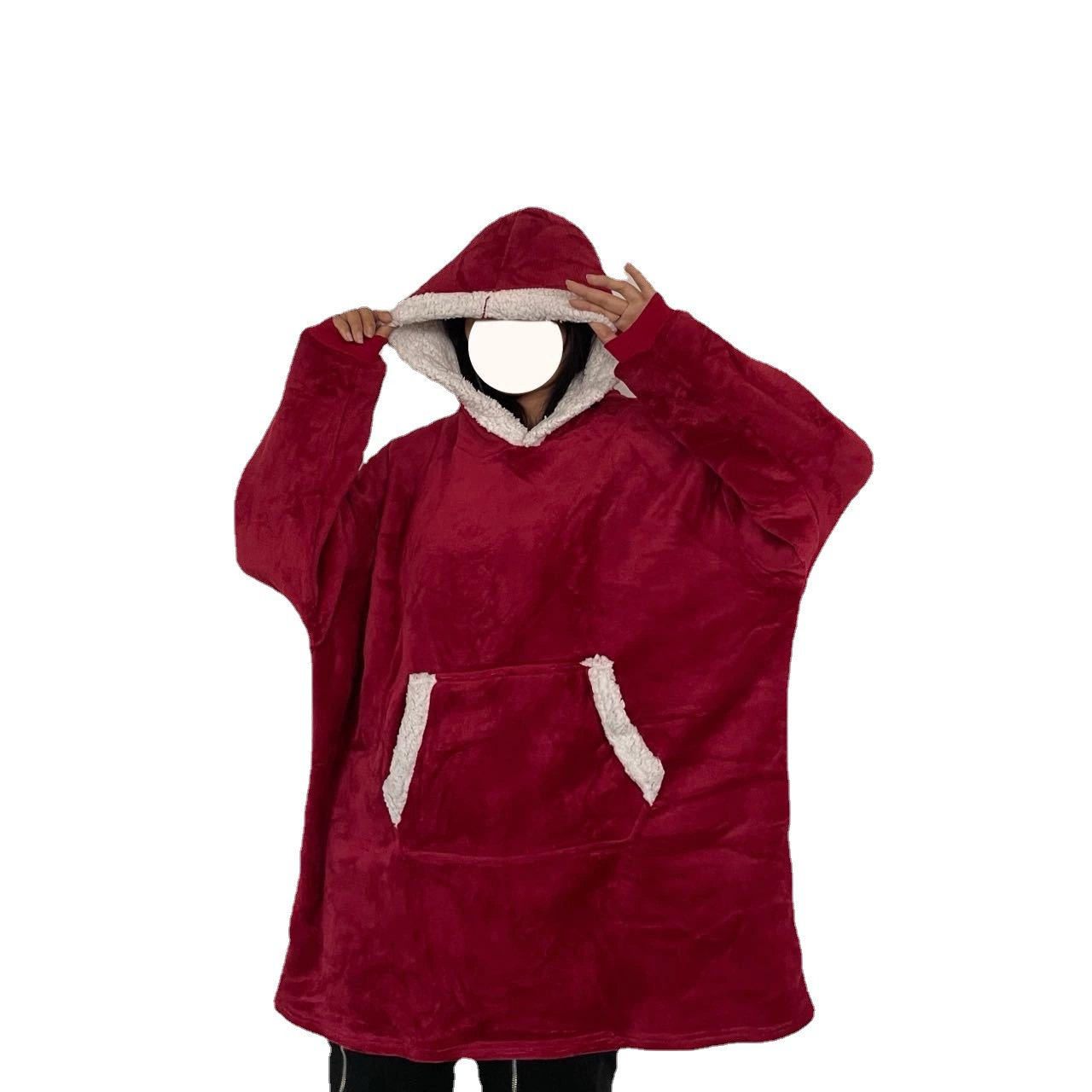 Толстовка Amazon Huggle с капюшоном Lazy Kessing Crab Velvet Hat Lango -TV Campaign Outdoor Cold Heat Cotton Coat