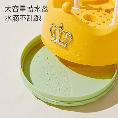 Bottle Brush Newborn Baby Special Straight Handle Silicone Pacifier Straw Brush Cleaning Draining Rack Cleaning Rack Set