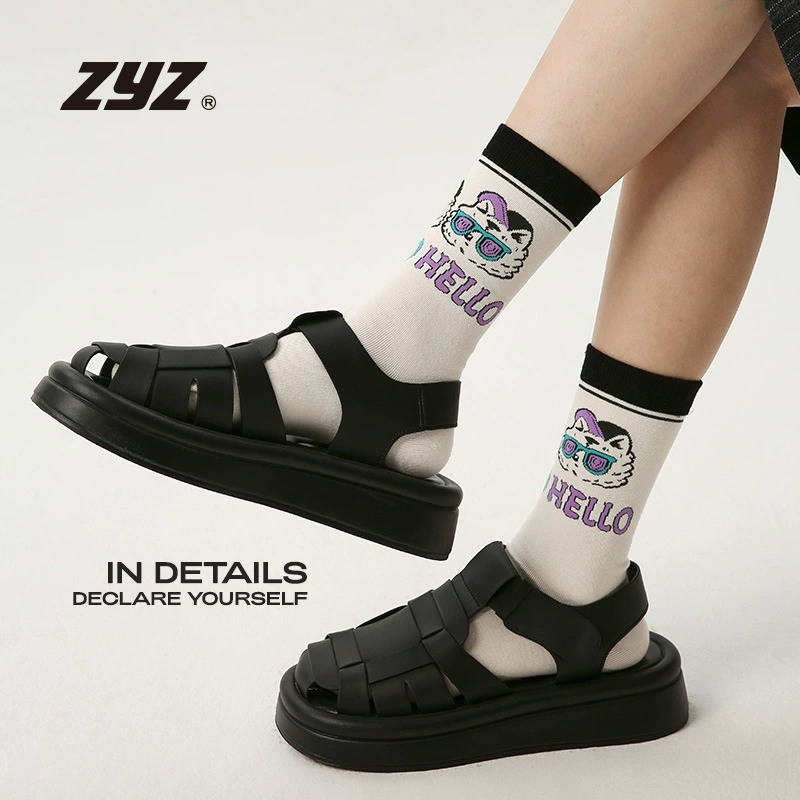 Классические гольфы ZYZ Original Design, средней длины, из чесаного хлопка