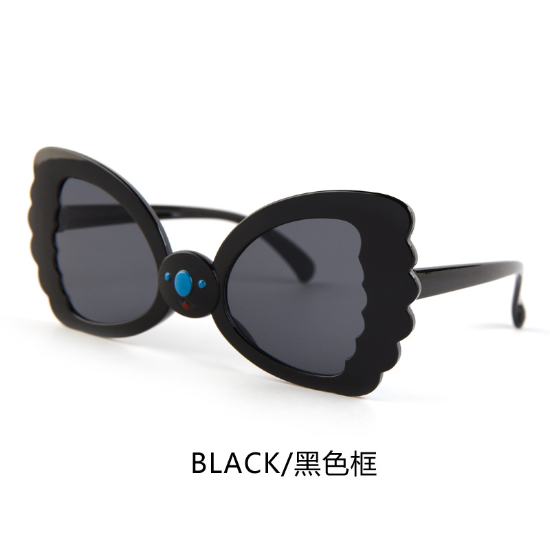 Niños, niñas y niños, gafas de sol, arco, marco de forma especial, gafas de color caramelo, moda cóncava, gafas de sol extrañas