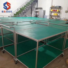 蘇州定做車間防靜電台面工作台流水線單邊燈架打包台操作台實驗台