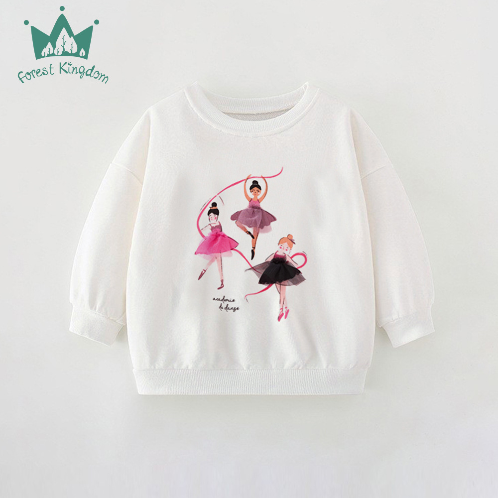 European and American style 2025 autumn and winter children's round neck sweatshirt, sweet and cute mesh girls' long sleeve pullover children's clothing
