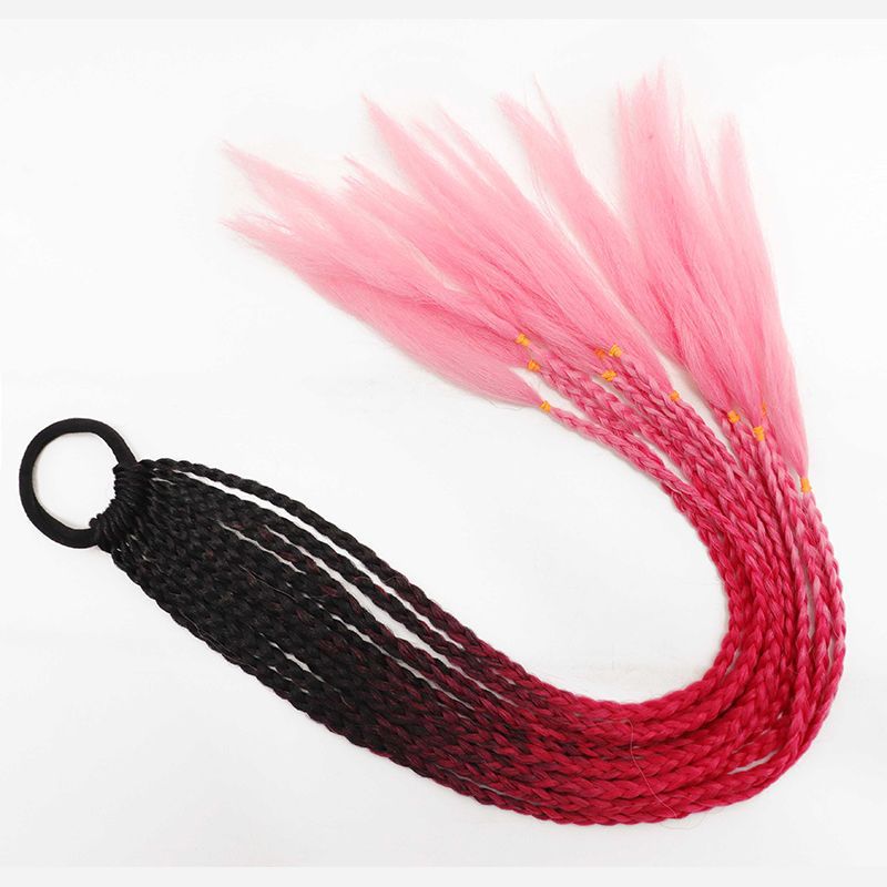 Fábrica al por mayor color trenza peluca hembra hip hop gradiente teñido trenza color de trenza sucia trenza cola de caballo