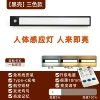 Three-color remote control model [aluminum shell black] 1cm thick dual sensor + constant light + dimming + brightness adjustment