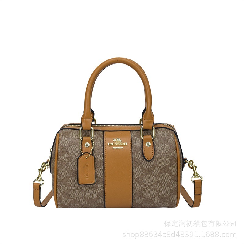 Koujia New Boston Pillow Bag Retro Monogram Large Capacity Versatile Fashion Handbag Shoulder Crossbody Bag - Thumbnail 5