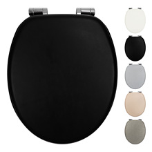 工厂直销密度板木质MDF马桶盖pvc贴皮印花木纹图案带缓降