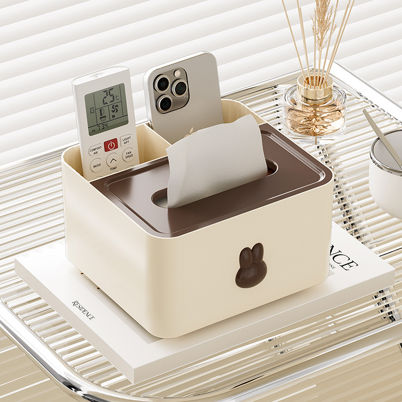 Caja de toallas de papel caja de almacenamiento de mesa de salón creativa caja de almacenamiento de mesa de lujo luz multifunción de almacenamiento de control remoto caja de extracción de papel