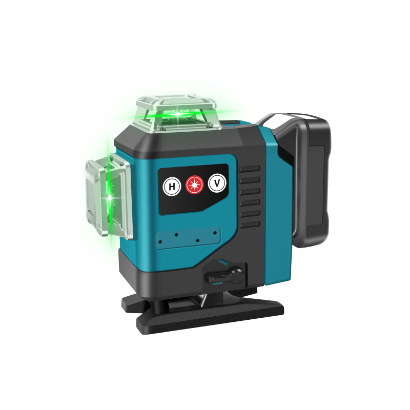 锂电工具高精度平水仪16线贴墙仪激光红外线水平仪绿光自动调平