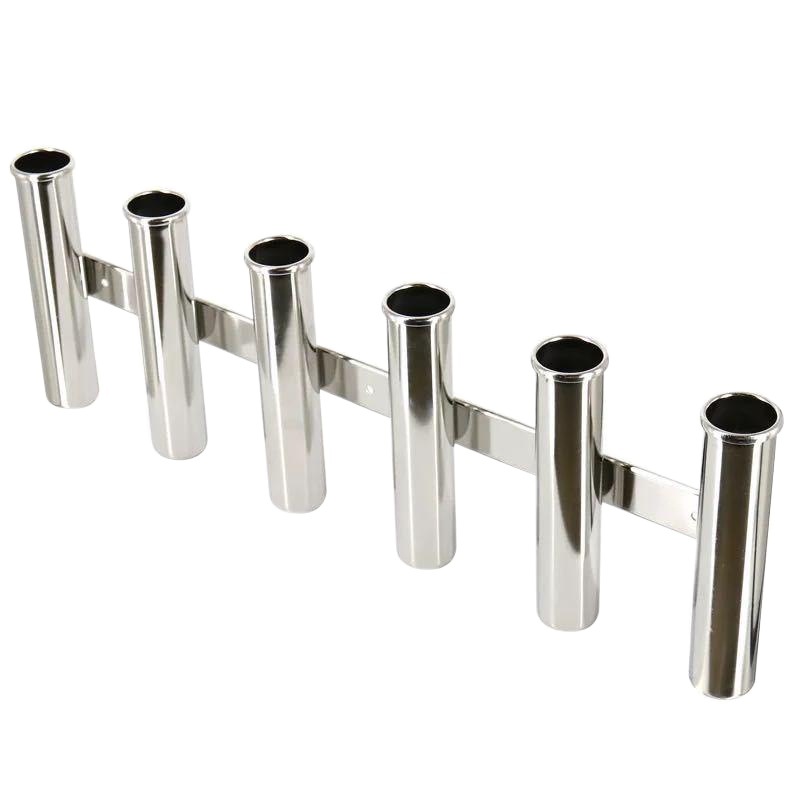 Fábrica de acero inoxidable tres cilindros de cuatro cinco rodas de pescar soporte de barco de pesca soporte de pesca marina