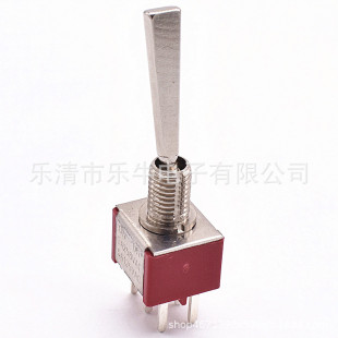 Red button switch six-pin direct plug button switch 6-pin plug-in lock-free/reset switch
