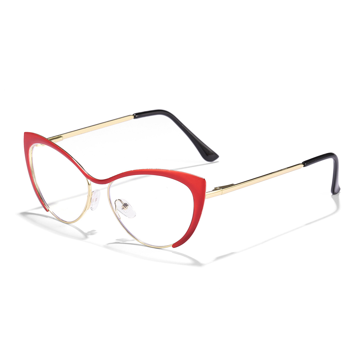 Nuevo europeo y americano y2g caliente chica estilo metal marco retro gato ojo moda anti-azul gafas de luz
