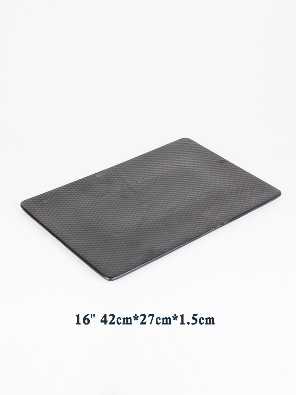 Al aire libre fácil de limpiar de almacenamiento cuadrado esmerilado negro placa de cocción de cerámica placa de filete occidental placa plana bandeja de plato frío