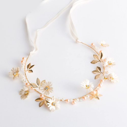 AliExpress Super Fairy Headband Flower Garland Headband Mori Girl Bridal Crown Sweet Korean Wedding Veil Headband