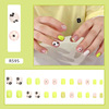 Translucent nail stickers, fake nails for manicure, 24 pieces, ready-made product, wholesale, Chanel style