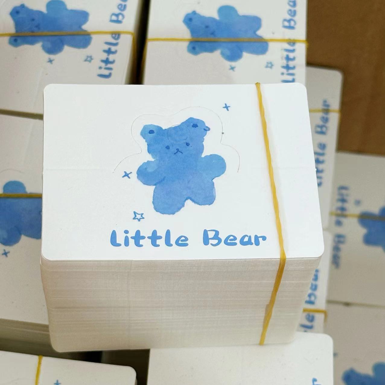 原创8x10平口袋ins对折卡头爱豆配饰打包材料追星出卡包装卡片