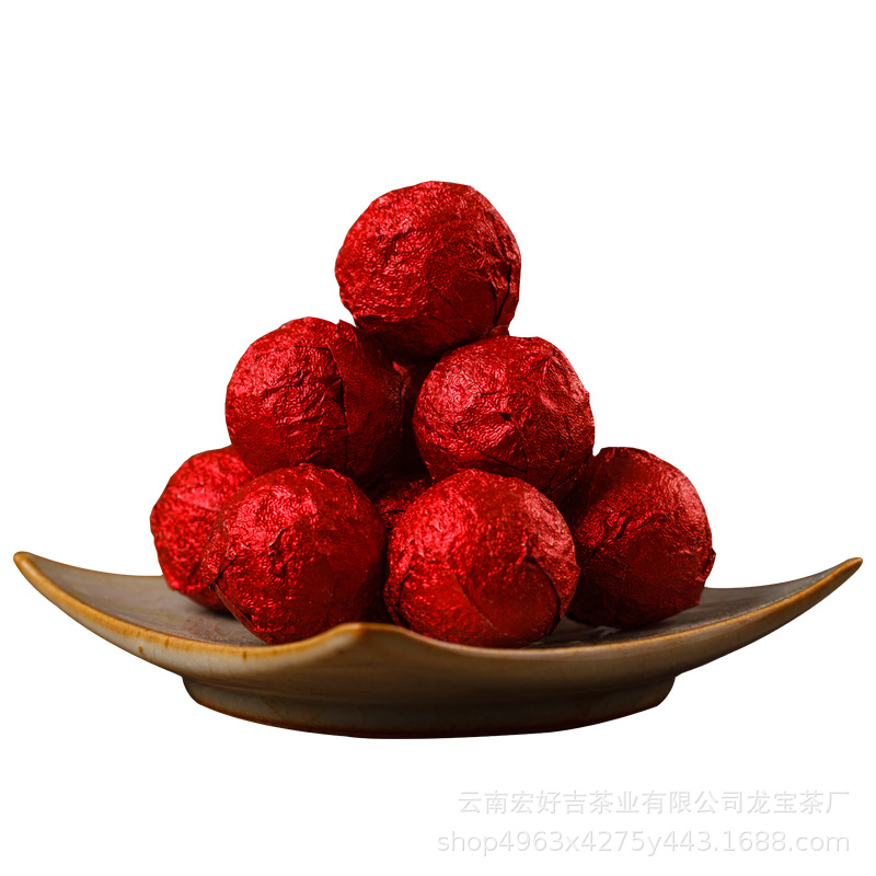 Glutinous Rice Fragrance Small Tuo Tea Pu'er Longzhu Ripe Tea Menghai Pure Pu'er Tea Glutinous Fragrance Mini Tuo Tea 500g