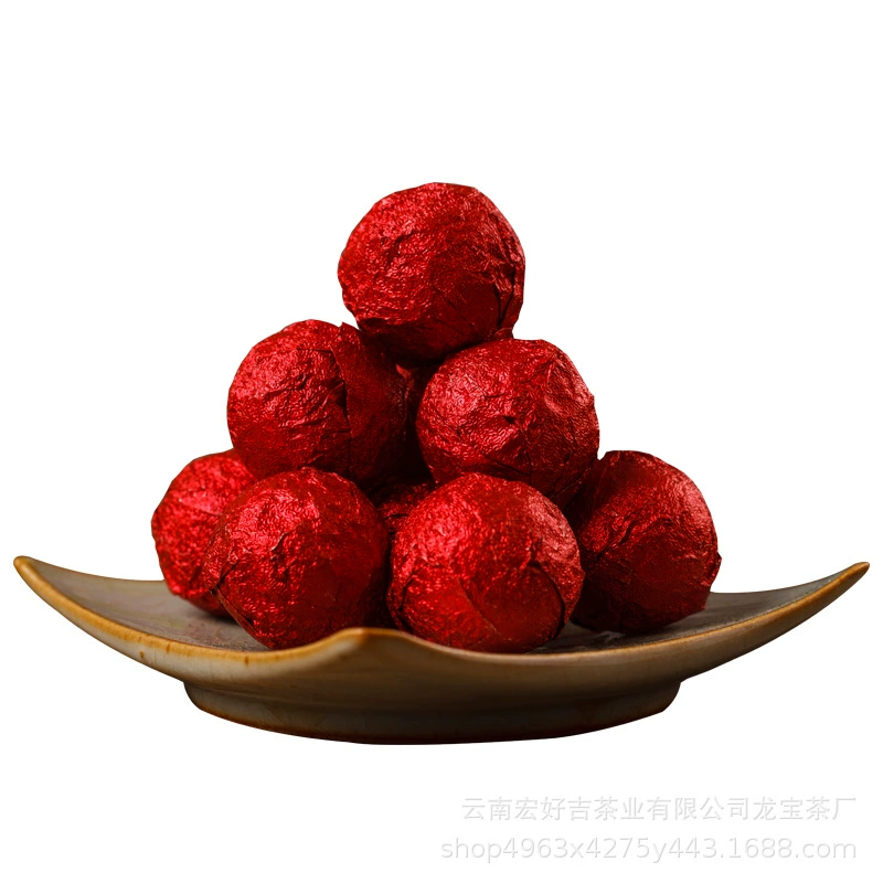 Glutinous Rice Fragrance Small Tuo Tea Pu'er Longzhu Ripe Tea Menghai Pure Pu'er Tea Glutinous Fragrance Mini Tuo Tea 500g
