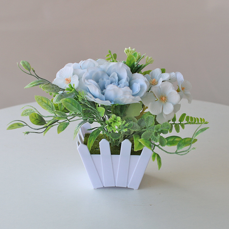 Planta artificial bonsai eucalipto Lysiana flor artificial planta verde Planta artificial decoración del hogar Fuente de la fábrica