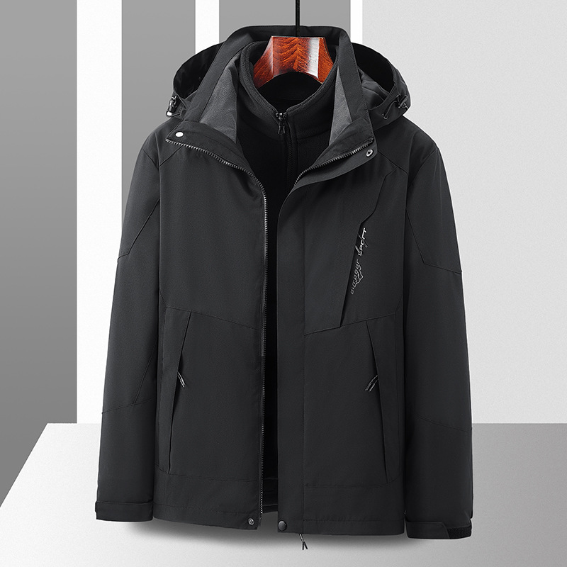 Chaqueta de asalto al aire libre para hombres 3 en 1 chaqueta de mujer a prueba de viento con cremallera debajo de la axila transpirable y desmontable ropa de montaña