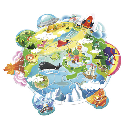Cross-border special-shaped irregular cartoon children's puzzle toys, educational early education flat paper advanced puzzles wholesale