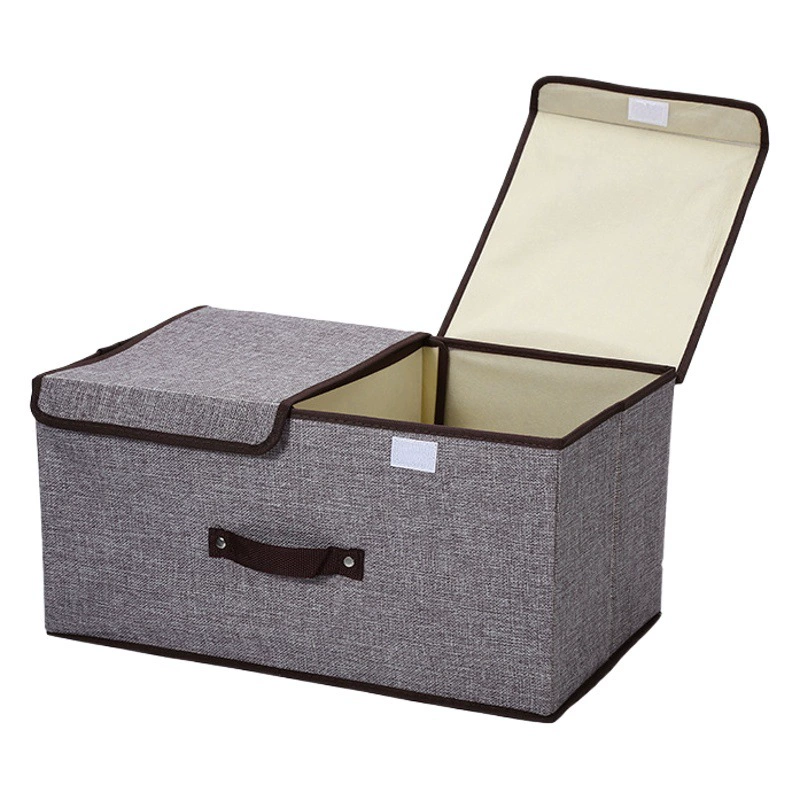 Хлопковая и льняная ткань Двойной чехол Ящик для хранения одежды Органайзер для одежды Складной большой ящик для хранения игрушек Ящик для хранения нижнего белья
