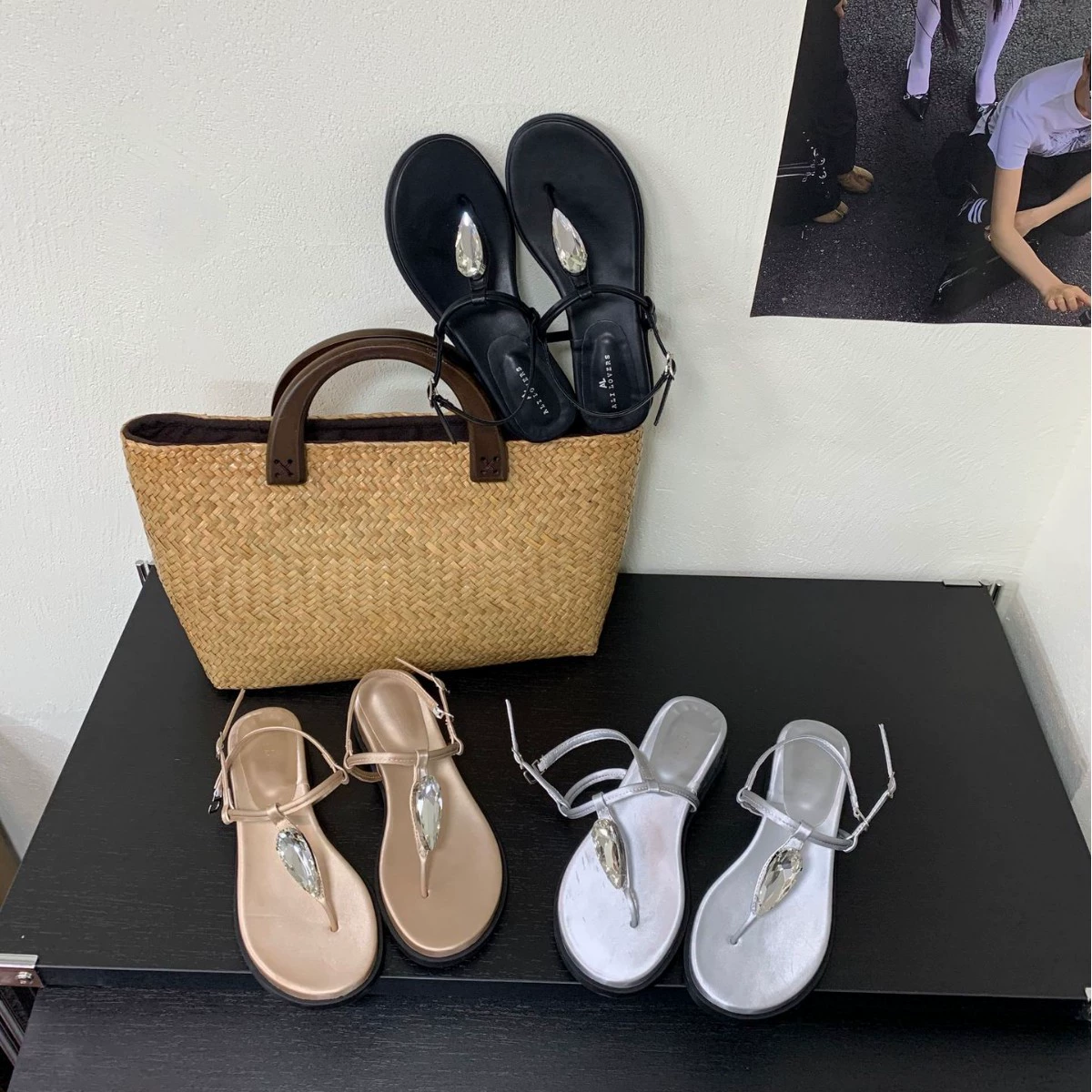 5500-11~Клиновые французские сандалии-шлепанцы, сказочные туфли, новый стиль лето 2025