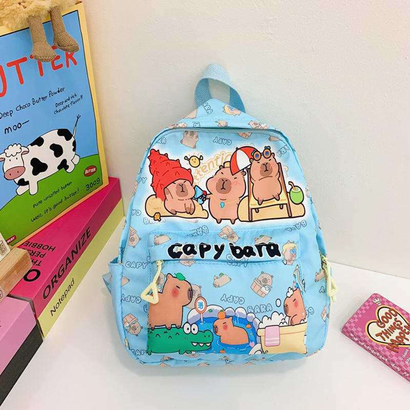 Mochila Kapibala transfronteriza para niñas de gran capacidad mochila de todo fósforo niño de jardín de infantes mochila de dibujos animados resistente al desgaste ligero