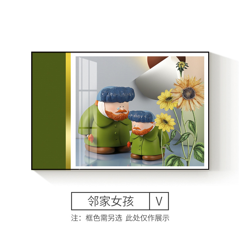 Caja de medidor eléctrico pintura decorativa moderna minimalista caja de puerta eléctrica que cubre la luz caja de distribución de lujo colgando pintura restaurante flip que cubre mural