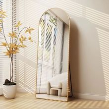全身落地镜子网红简约少女圆角家用试衣镜卧式穿衣学生宿舍服装店