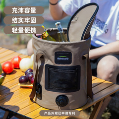 屋外折り畳みバケツポータブルバケツバルブ付きバケツキャンプ蓋付き大容量円形ポータブルバケツ釣りバケツ