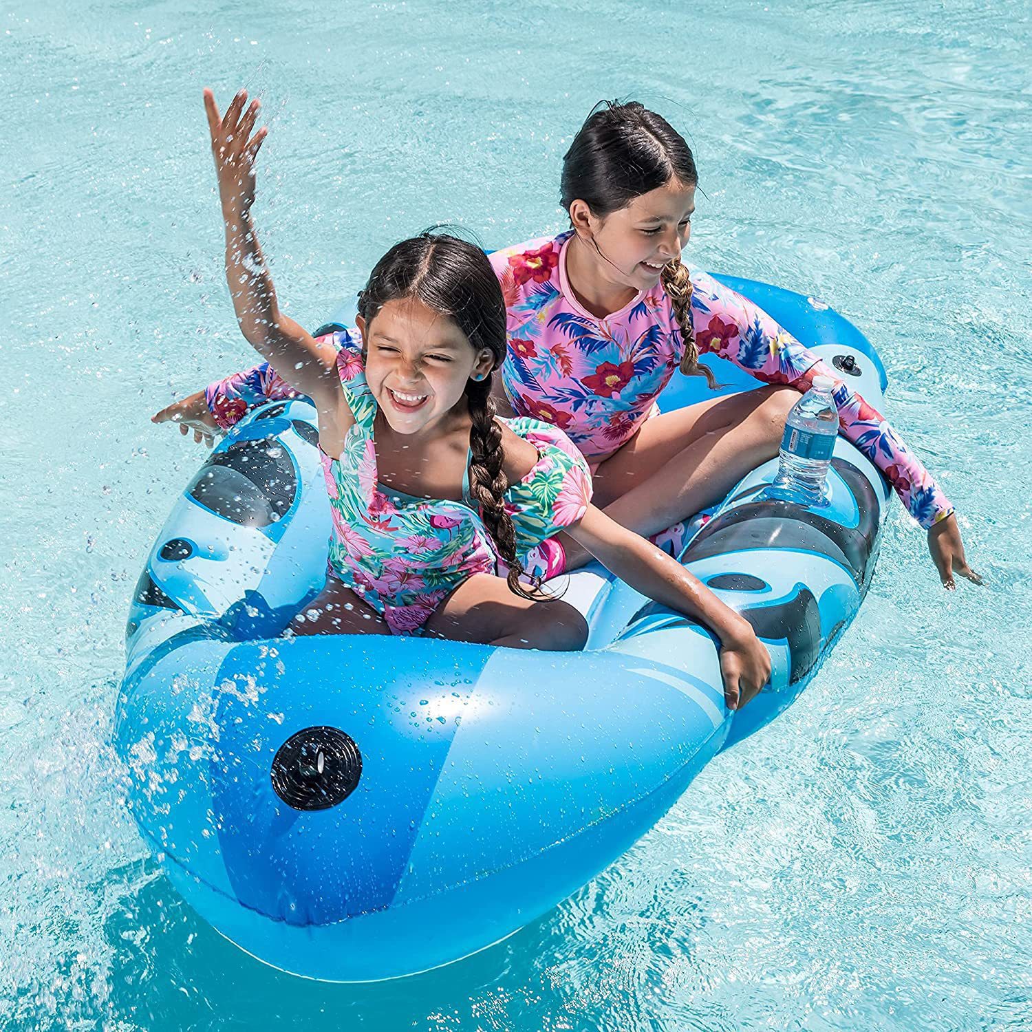 Inflatable boat PVC swimming pool buoy children's summer water play inflatable pineapple water floating row