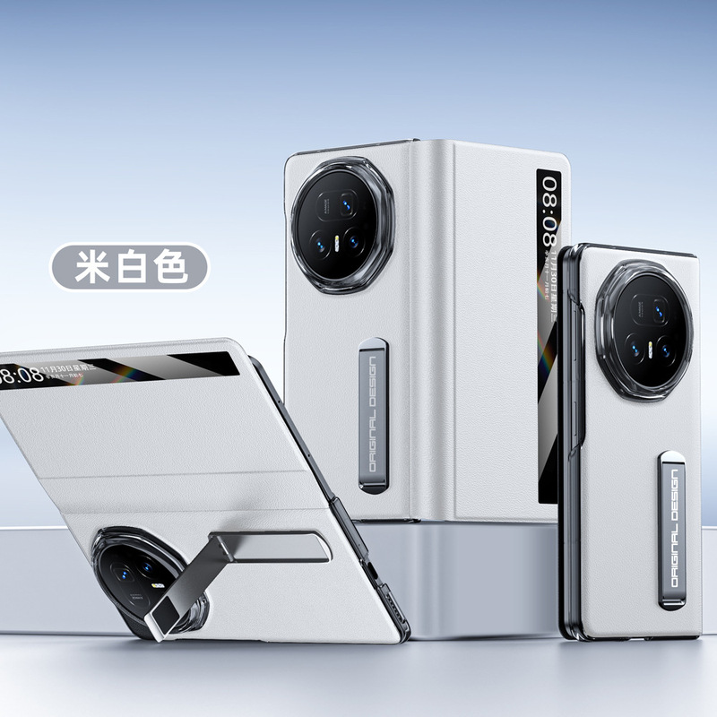 Honor MagicV5 レザーケース携帯電話ケース垂直スタンド本物の牛革ナッパピンホールパターン V5 超薄型保護ケースに適しています|undefined