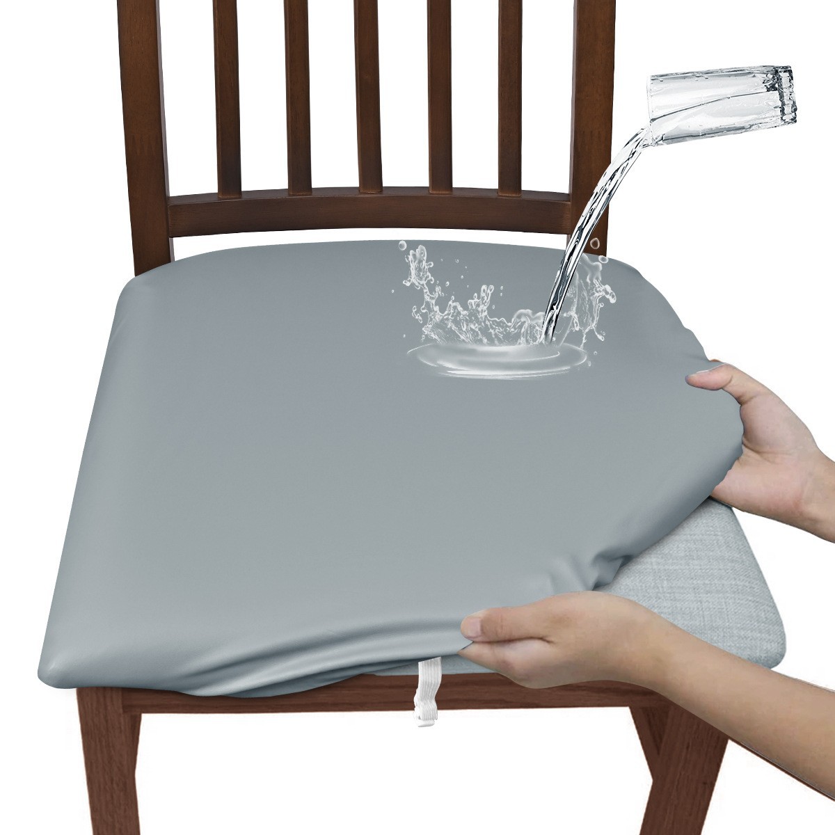 TEMU cubierta de silla en stock, cubierta de banco resistente al agua de seda de leche transfronteriza, cubierta de silla de mesa de comedor de hotel