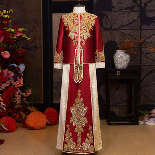 Men's Xiuhe Dress Groom Dress Wedding 2025 New Wedding Dress Chinese Style Dress Toasting Dress Men's Dress Show Kimono
