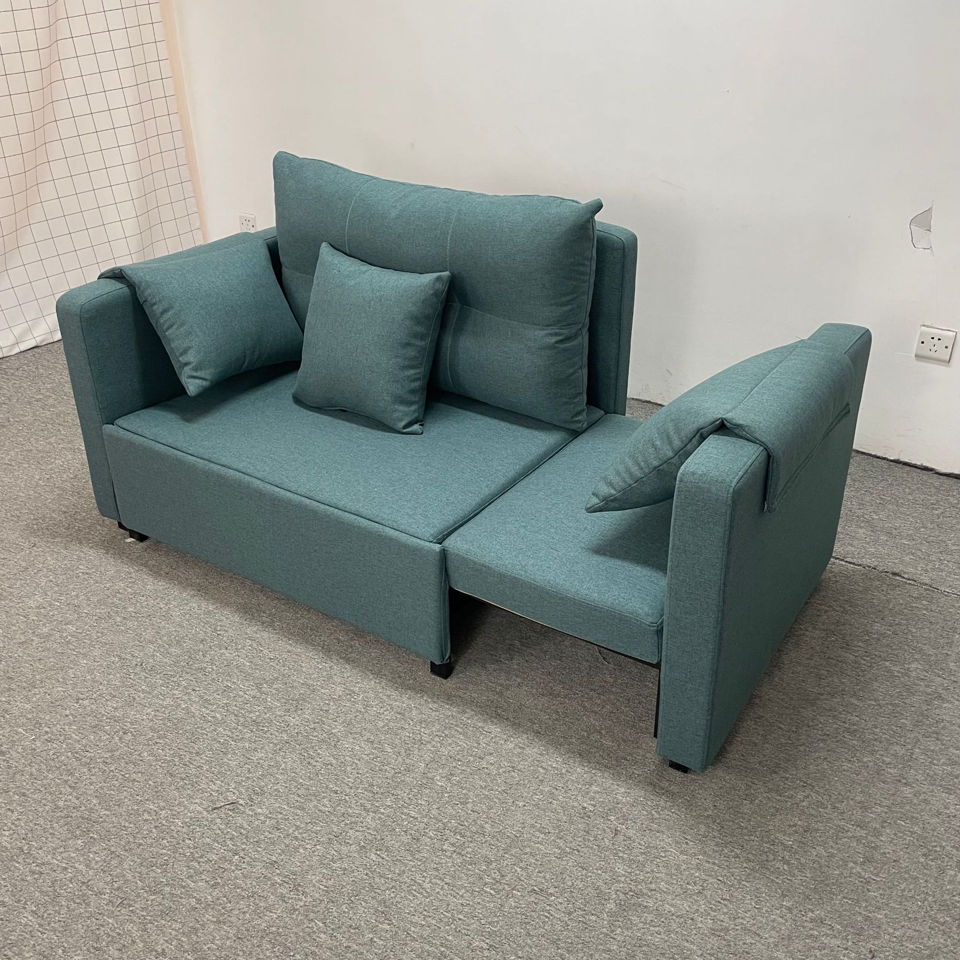 Sofá cama de una persona pequeño apartamento balcón plegable sin lavado tecnología seda desmontable sofá de doble uso