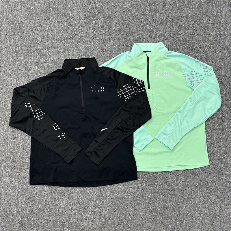 Wholesale Outdoor Sports Quick-Drying Long-Sleeved Men's Breathable Sweat-Absorbent Fitness Training Morning Running Elastic Wear-Resistant Casual Clothing