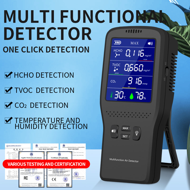 便携式红外co2空气质量检测仪甲醛二氧化碳检测仪室内温度湿度计