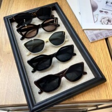 新款9110墨镜女高级感猫眼太阳眼镜男显脸小辣妹方圆脸复古防紫外