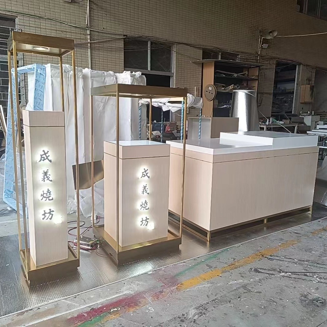 高档酒柜 酱香酒酒柜  茅台酒柜 带灯展柜 钢木展柜 电镀展柜